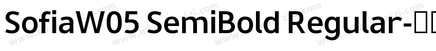 SofiaW05 SemiBold Regular字体转换